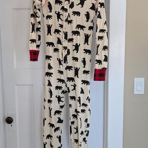 Little Blue House black bear onesie Pyjamas